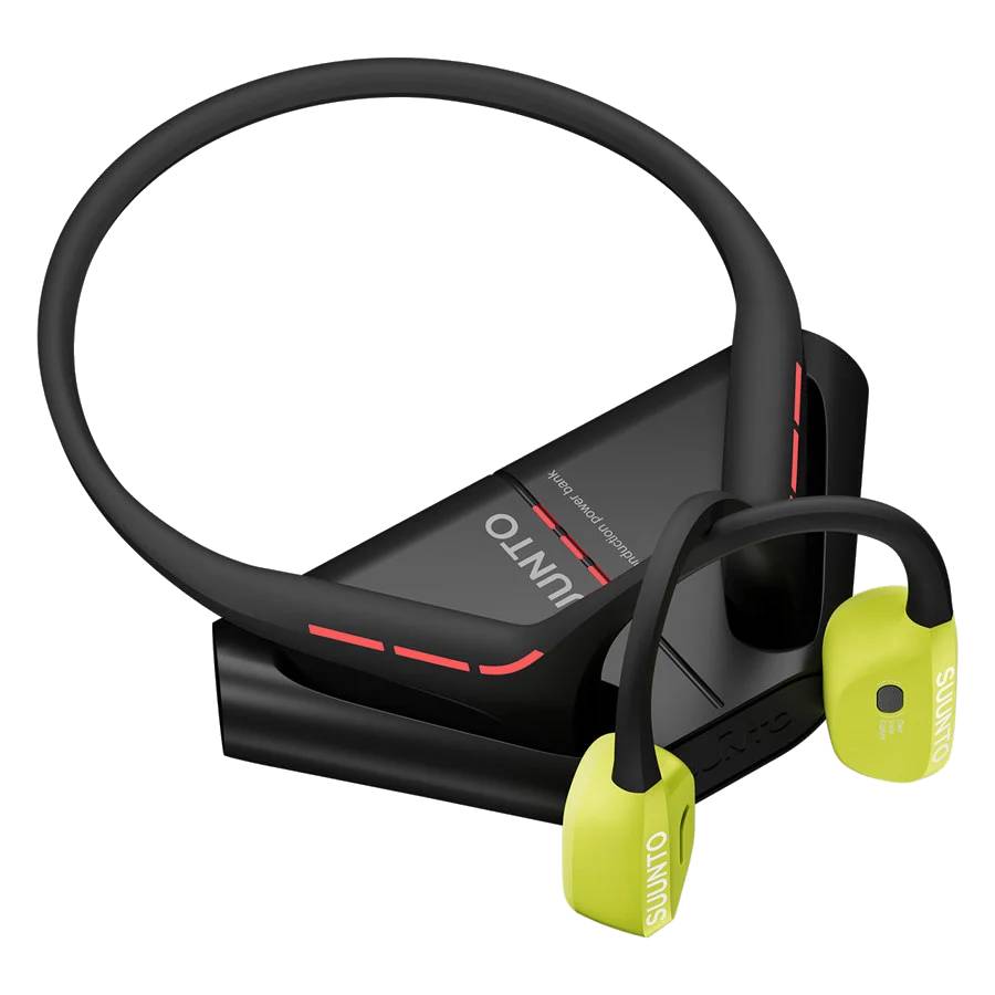 Suunto Wing Premium Open-Ear Headphones, Black/Lime