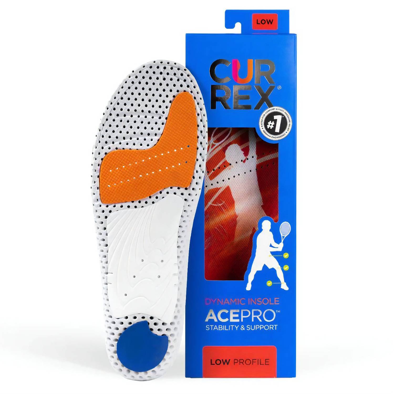 Currex AcePro | Dynamic Insoles for Padel/Tennis - Low