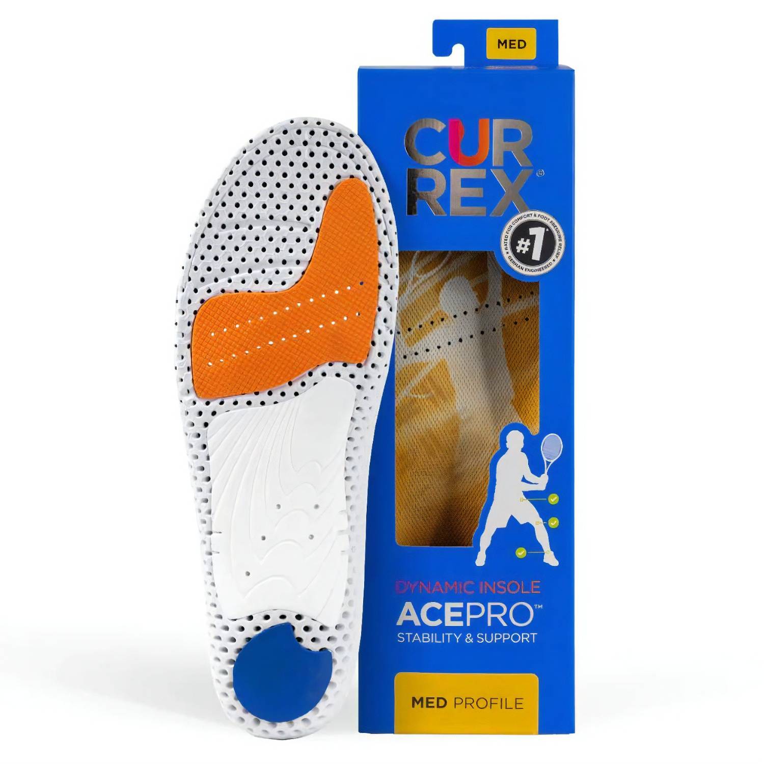 Currex AcePro | Dynamic Insoles for Padel/Tennis - Medium Main image