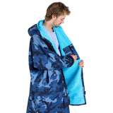 Dryrobe Advance Long Sleeve, Blue Camo Blue