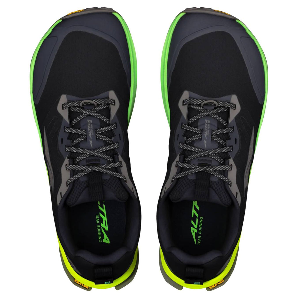 Altra Lone Peak 9+ Men's Trail Running Shoes, Black/Dark Gull Grey/Green Gecko