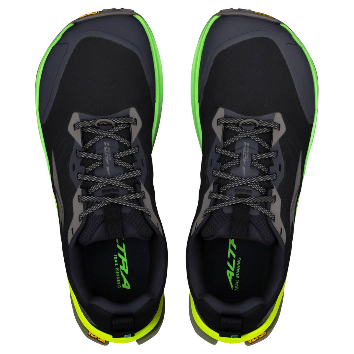 Altra Lone Peak 9+ Men's Trail Running Shoes, Black/Dark Gull Grey/Green Gecko