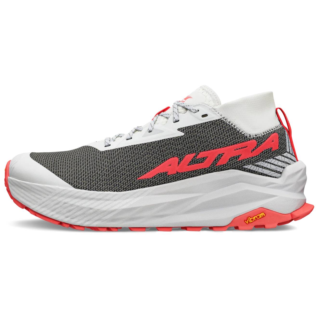 Altra Olympus 275 Men's Trail Running Shoes, White/Coral Main image