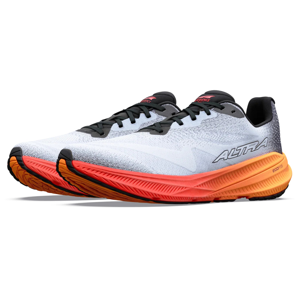 Altra Experience Flow 3 Men's Running Shoes, White/Black/Orange Pop