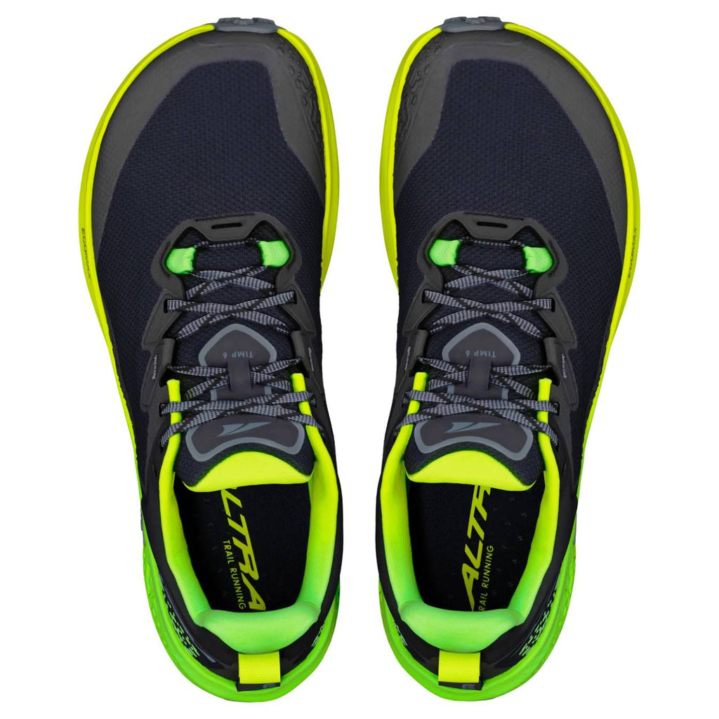 Altra Timp 6 Men's Trail Running Shoes, Black/Turbulence/Green Gecko