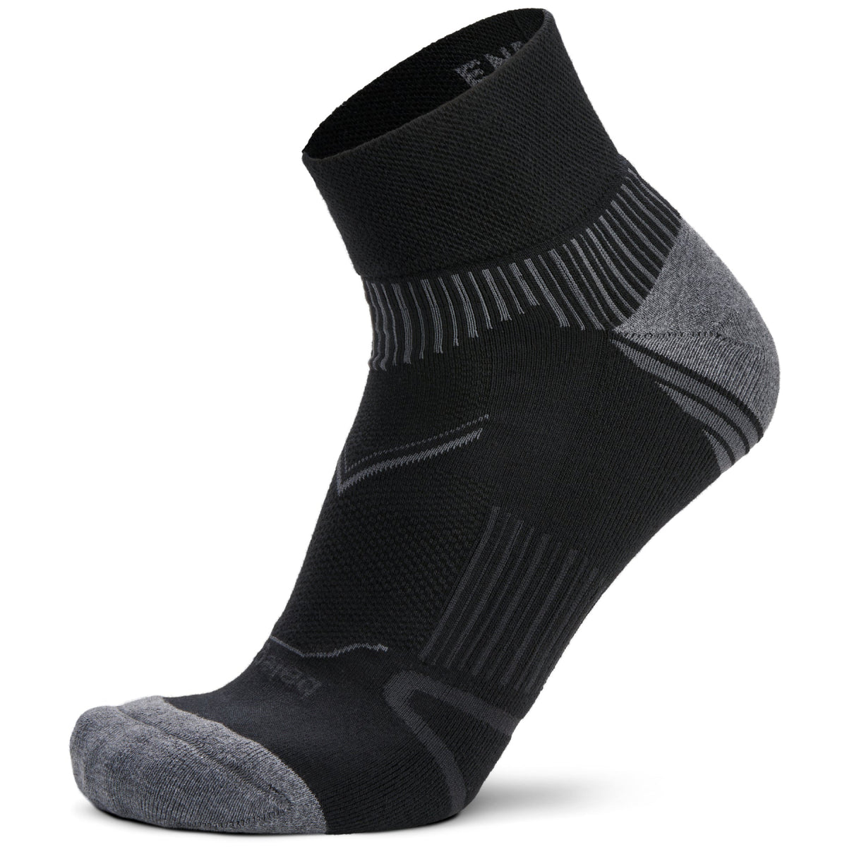 Balega Enduro Quarter Socks, Black/Grey