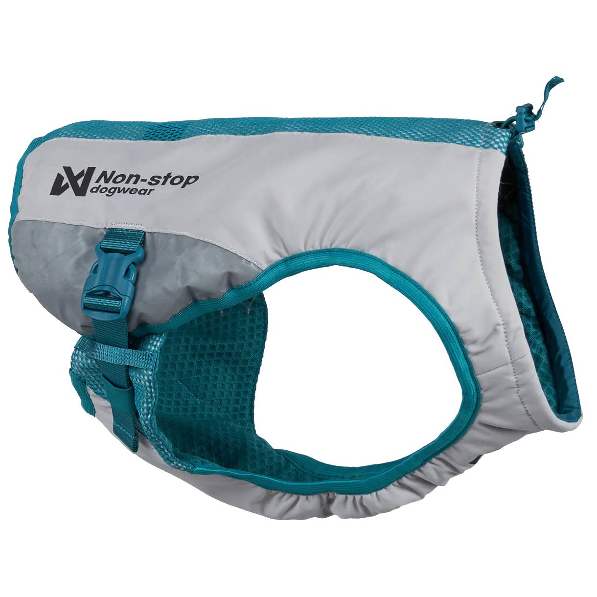 Non-Stop Dogwear Cooling Vest, Light Grey/Teal