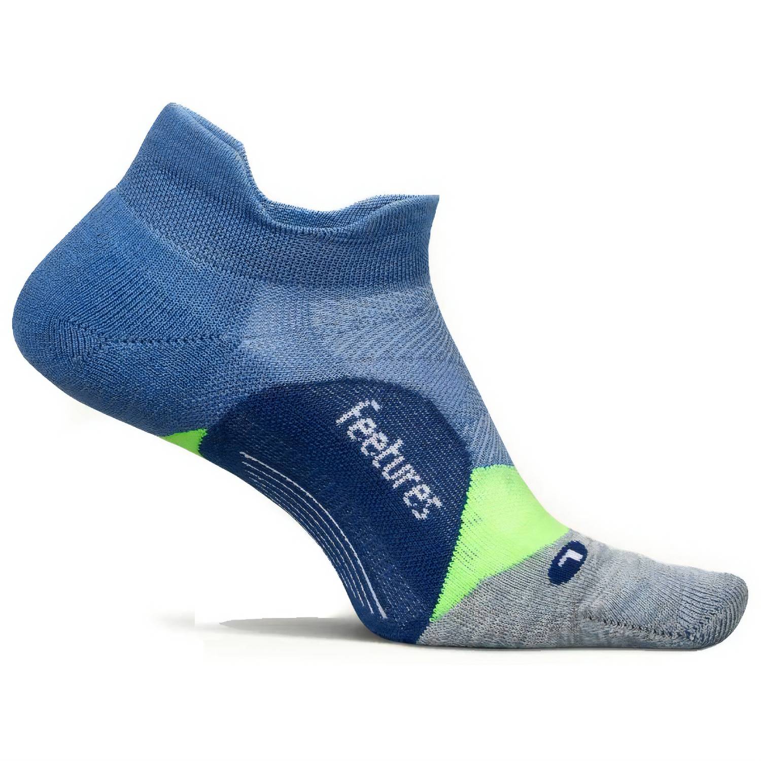 Feetures Elite Light Cushion No Show Tab, Bahama Blue