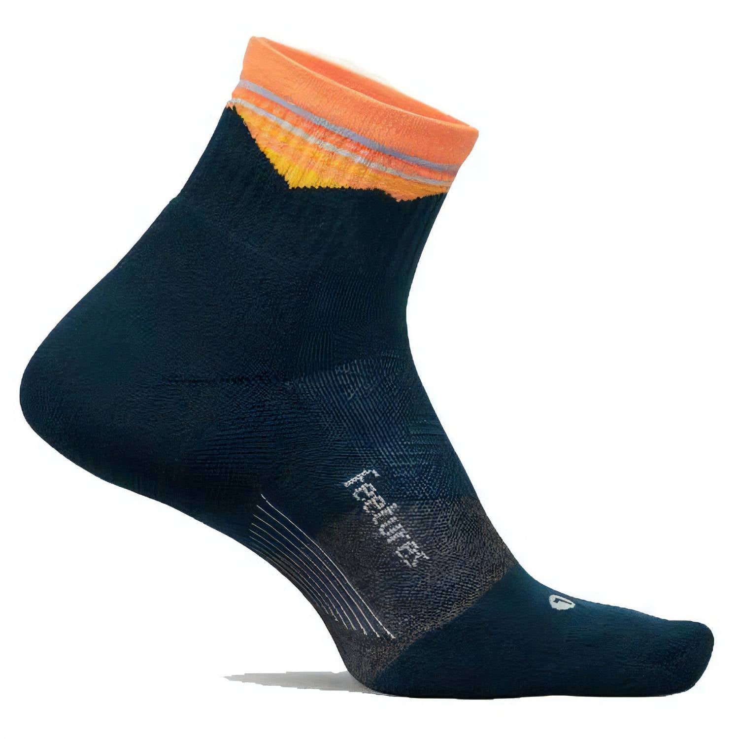 Feetures Trail Max Cushion Quarter Socks, Blue Ridge Navy