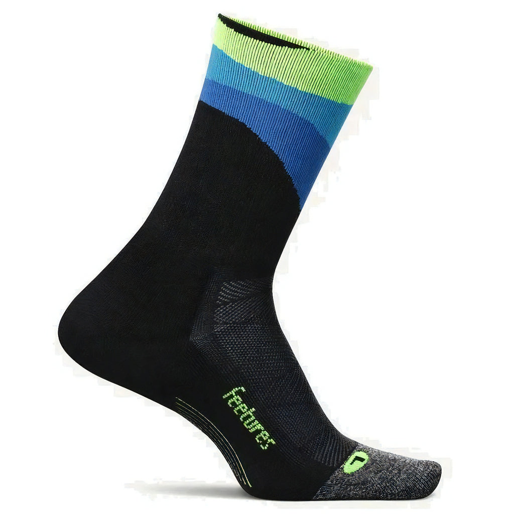 Feetures Elite Light Cushion Mini Crew, Rythmic Black