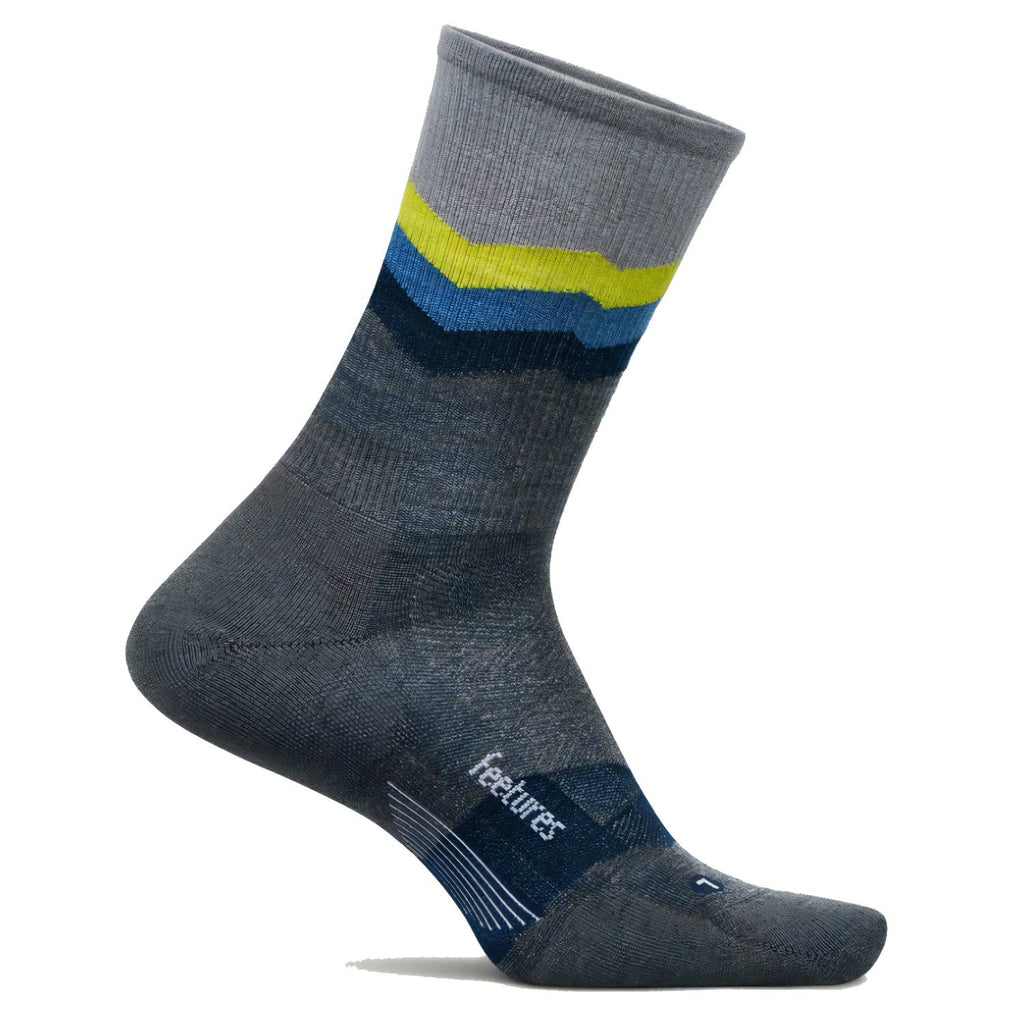 Feetures Merino 10 Max Cushion Mini Crew, Switchback Gray