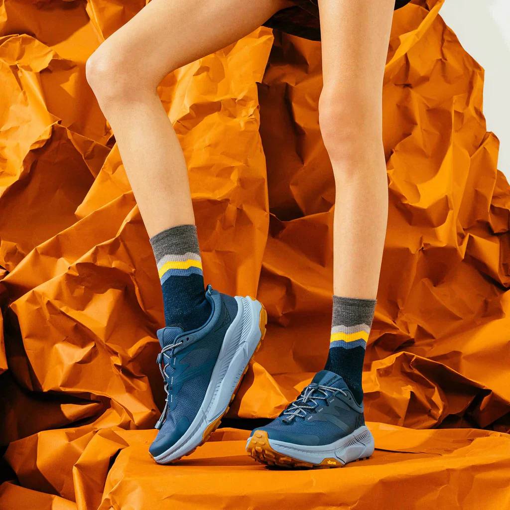 Feetures Merino 10 Max Cushion Mini Crew, Switchback Sapphire