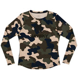 Saysky WMNS Camo Blaze Long Sleeve, Woodland Camo