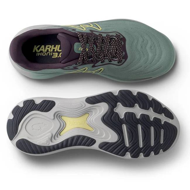 Karhu Ikoni 3.0 Men's Running Shoes, Green Milieu/Dusty Yellow