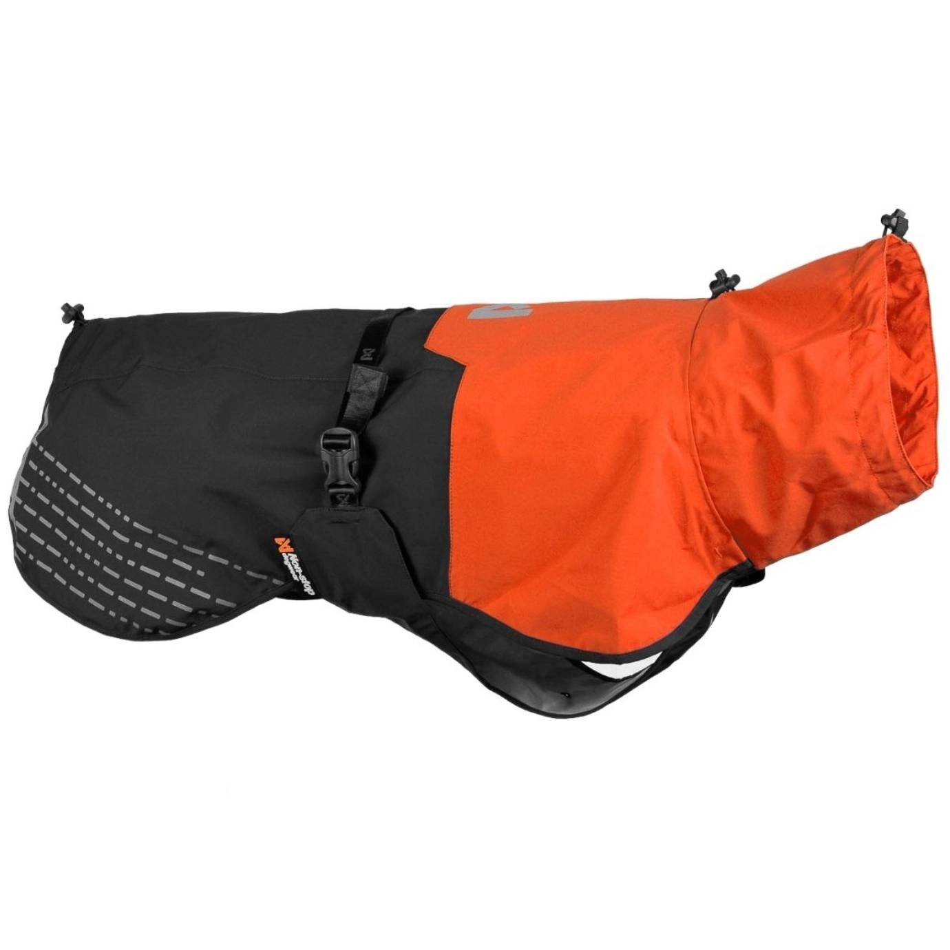 Non-Stop Dogwear Fjord Raincoat, Black/Orange Main image