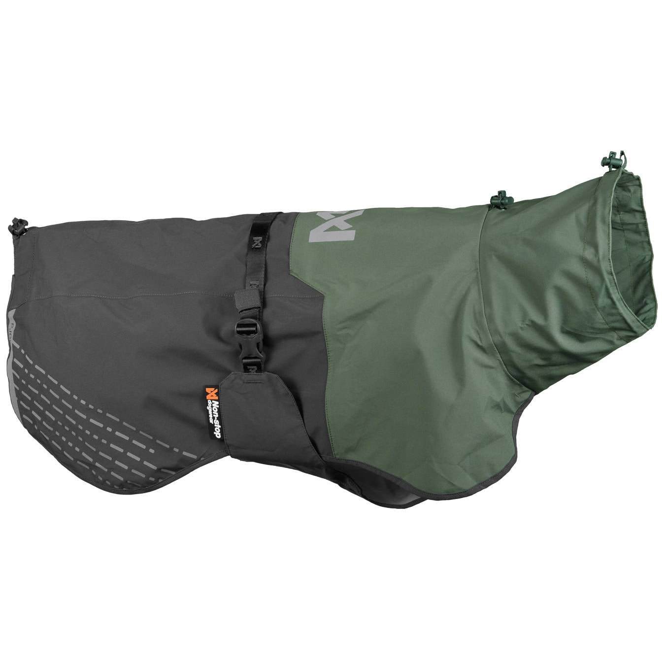 Non-Stop Dogwear Fjord Raincoat, Green/Grey Main image