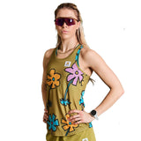 Saysky WMNS Flower Combat Singlet, Yellow