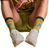 Saysky Flower High Combat Socks, Yellow