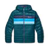 Cotopaxi Women's Fuego Down Hooded Jacket, Deep Ocean Stripes