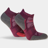 Hilly  Supreme Socklet Med Running Socks, Elderberry/Grey Marl