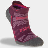 Hilly  Supreme Socklet Med Running Socks, Elderberry/Grey Marl