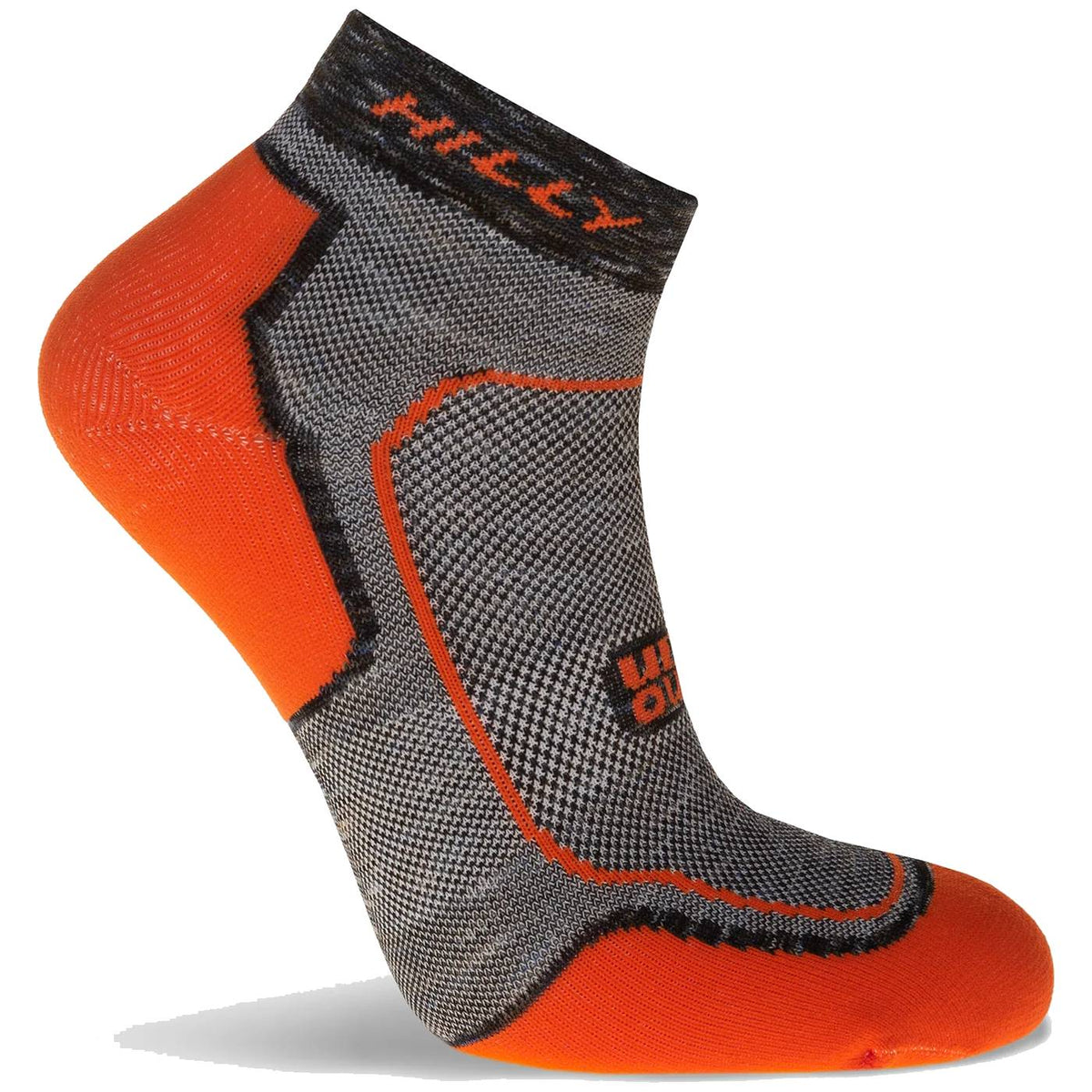 Hilly Active Quarter Min, Fluo Orange/Charcoal Main image