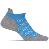 Feetures High Performance Light Cushion No-Show Running Socks, Tropical Blue