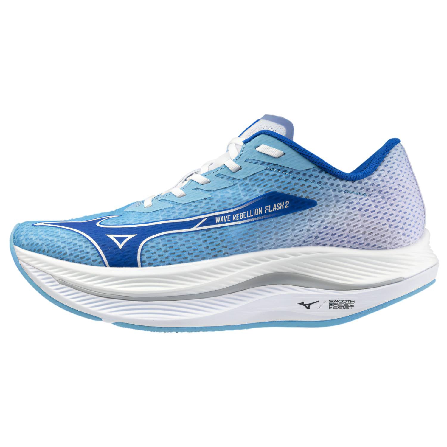 Mizuno WaveRebellion Flash 2 Men's Running Shoes, River Blue/Mugen Blue/White Main image