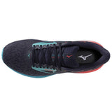 Mizuno Wave Rider 29 Men's Running Shoes, Odyssey Gray/Capri Breeze/Calypso Coral