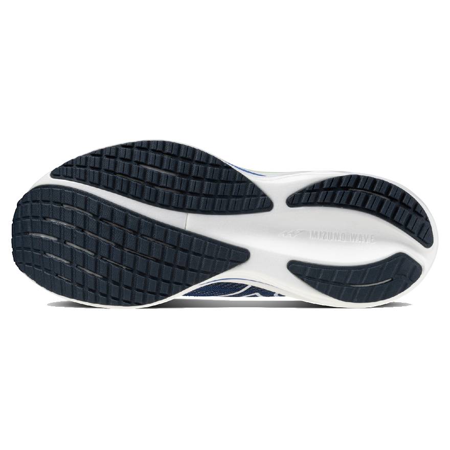 Mizuno Wave Rider 29 Men's Running Shoes, Estate Blue/White/Lightning Yellow