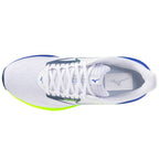 Mizuno Wave Rider 29 Men's Running Shoes, White/Estate Blue/Lightning Yellow
