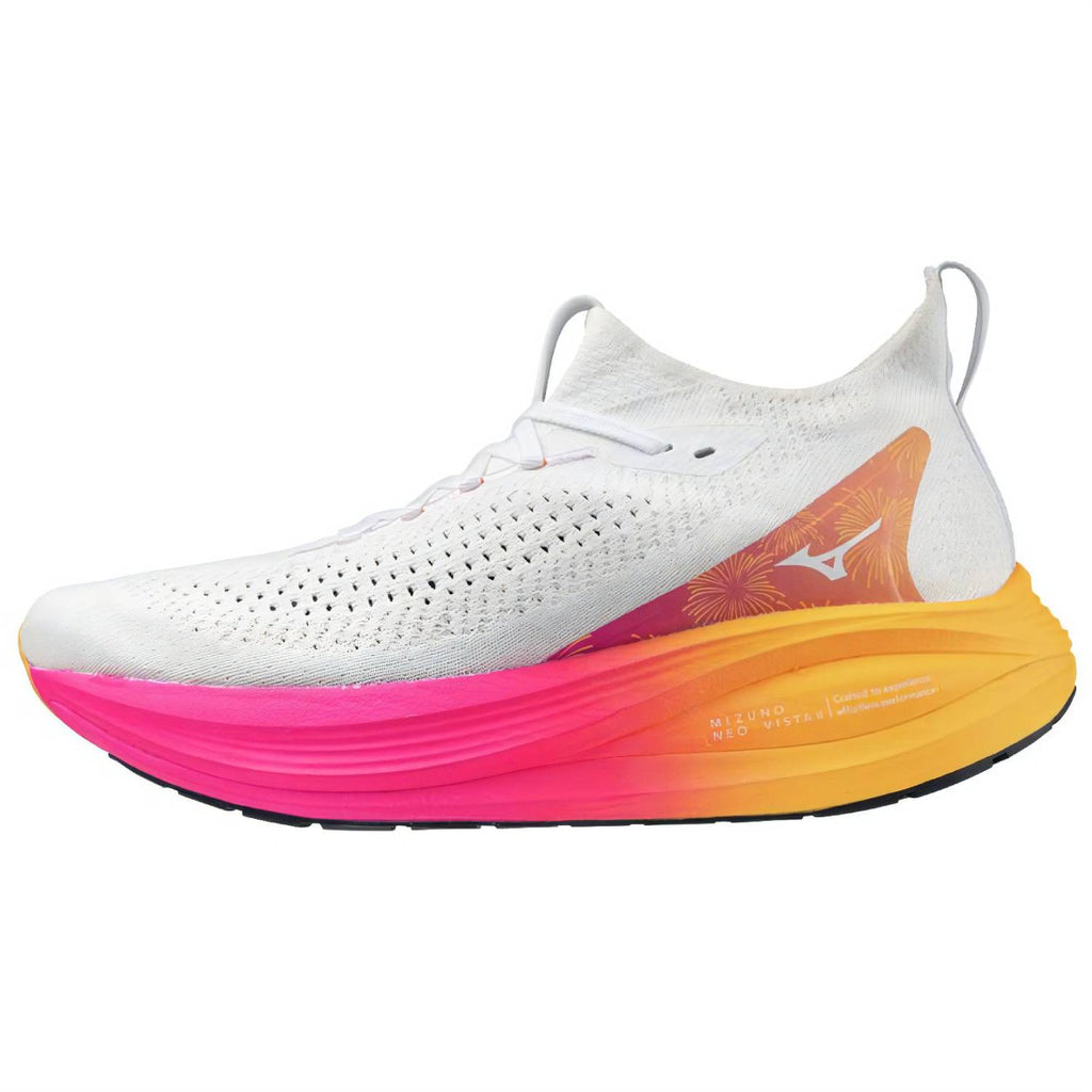 Mizuno Neo Vista 2 Running Shoes, White/White/Pink Tetra