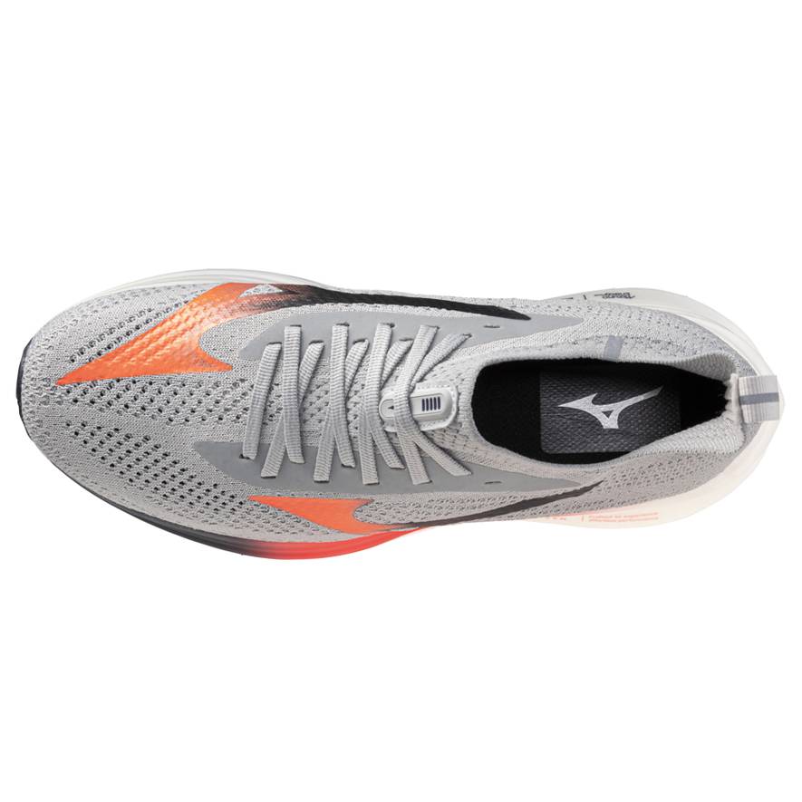 Mizuno Neo Zen Men's Running Shoes, Harbor Mist/Fiery Coral 2/Baritone Blue