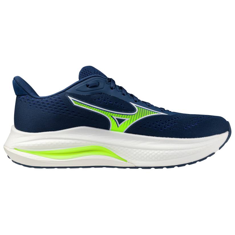 Mizuno Wave Inspire 22 Men's Running Shoes, Estate Blue/Lightning Yellow