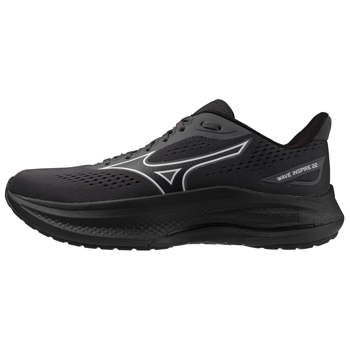 Mizuno Wave Inspire 22 Men's Running Shoes, Blackened Pearl/Black Bean Main image