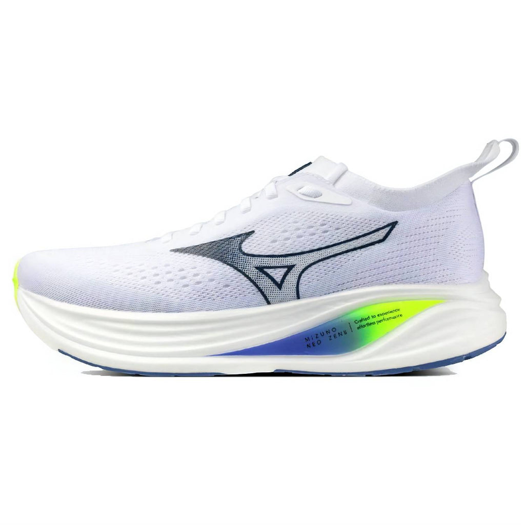 Mizuno NEO ZEN 2 Men's Running Shoes, White/Estate Blue/Lightning Yellow