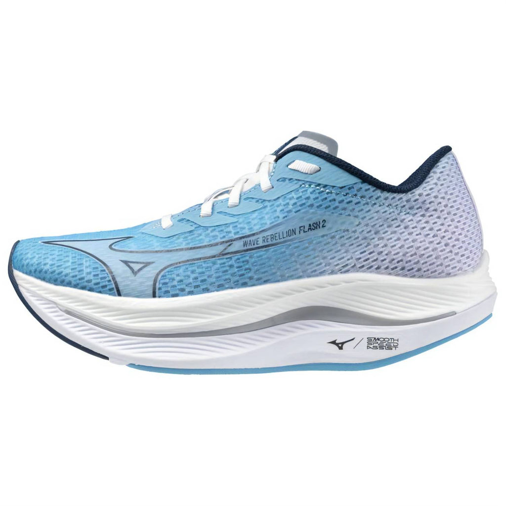 Mizuno WaveRebellion Flash 2 Women's Running Shoes, River Blue/Blue Wing Teal/White