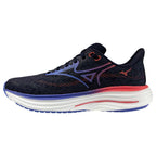 Mizuno Wave Rider 29 Women's Running Shoes, Odyssey Gray/Iris Bloom/Calypso Coral
