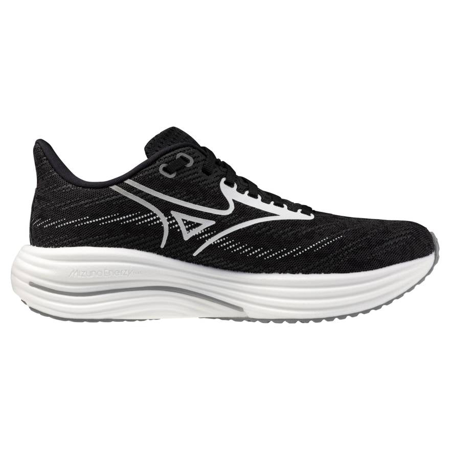 Mizuno Wave Rider 29 Women's Running Shoes, Black Sand/White/Black