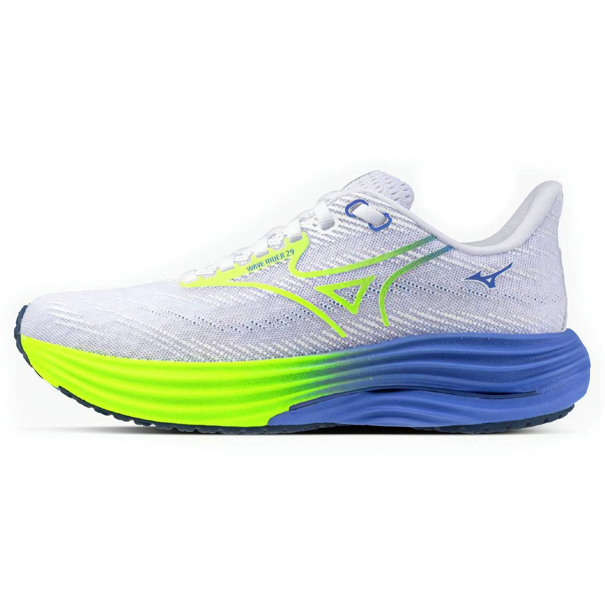 Mizuno Wave Rider 29 Women's Running Shoes, White/Lightning Yellow/Ultrama Main image
