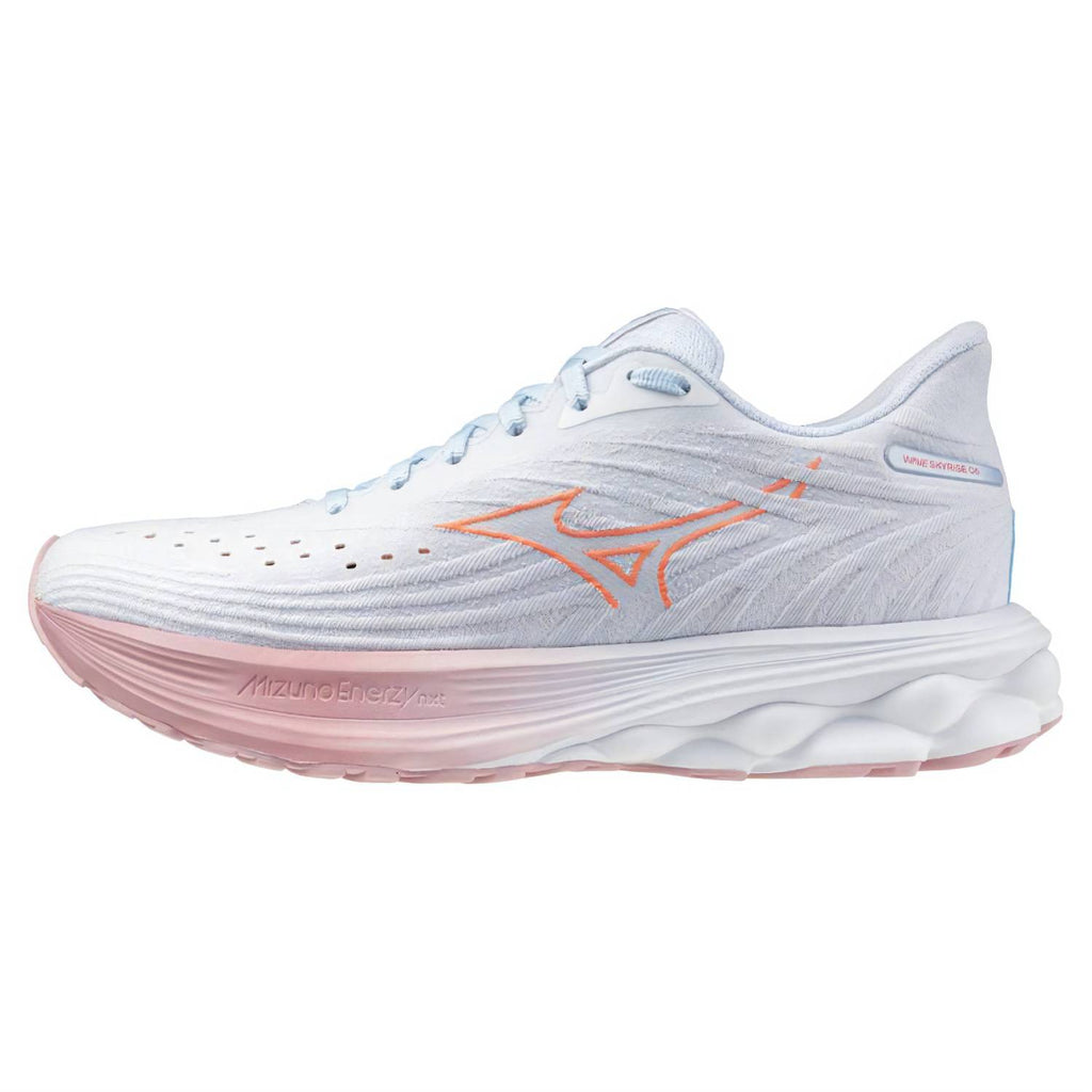 Mizuno Wave Skyrise 6 Women's Running Shoes, Nantucket Breeze/Striking Coral/Bleached Mauve
