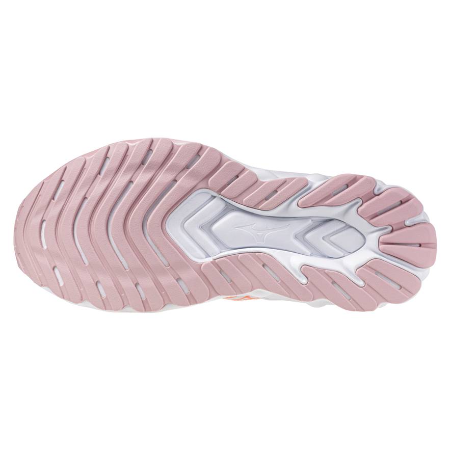 Mizuno Wave Skyrise 6 Women's Running Shoes, Nantucket Breeze/Striking Coral/Bleached Mauve