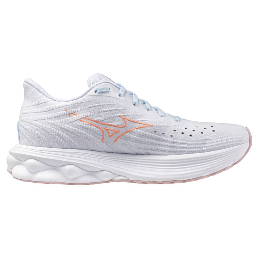Mizuno Wave Skyrise 6 Women's Running Shoes, Nantucket Breeze/Striking Coral/Bleached Mauve