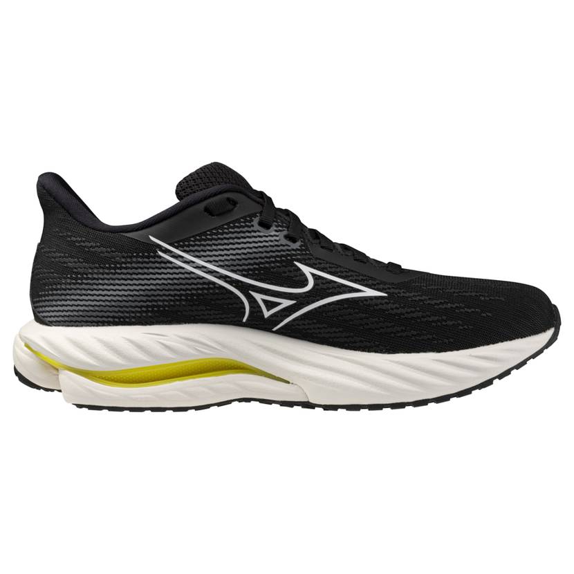 Mizuno Wave Inspire 21 Women's Running Shoes, Black/White/Vibrant Yellow