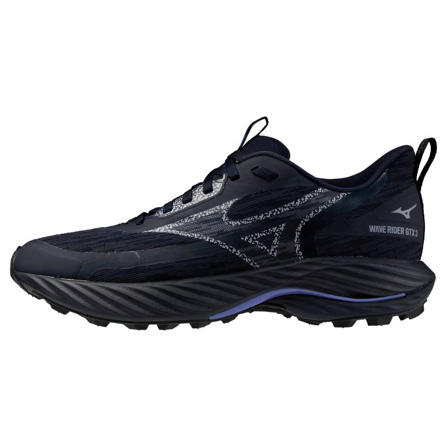 Mizuno Wave Rider GTX 3 Women's Running Shoes, Odyssey Gray/Icelandic Blue/Iris Bloom Main image