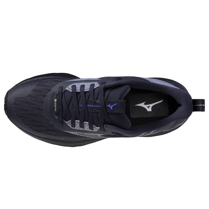 Mizuno Wave Rider GTX 3 Women's Running Shoes, Odyssey Gray/Icelandic Blue/Iris Bloom