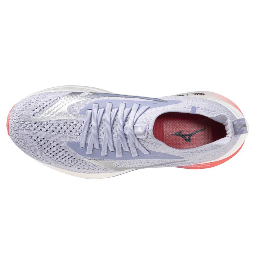 Mizuno Neo Zen Women's Running Shoes, Icelandic Blue/Silver/Striking Coral