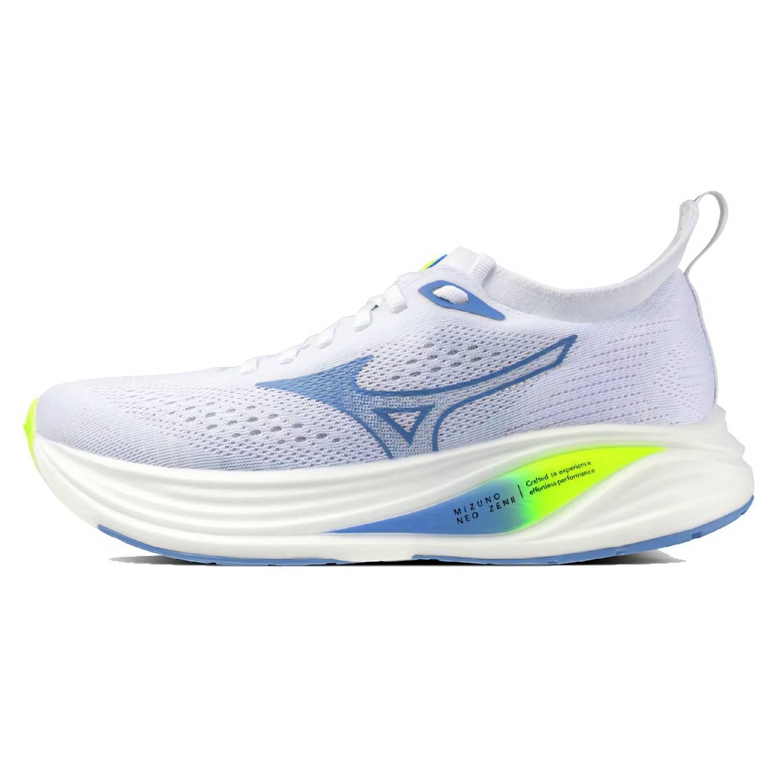 Mizuno NEO ZEN 2 Women's Running Shoes, White/Ultramarine/Lightning Yellow Main image