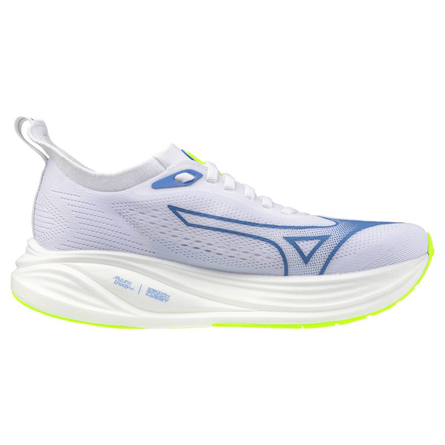 Mizuno NEO ZEN 2 Women's Running Shoes, White/Ultramarine/Lightning Yellow