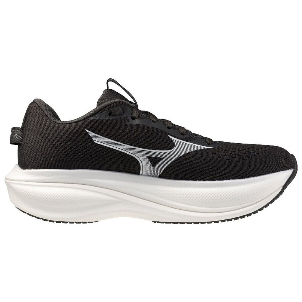 Mizuno Wave Rider 30 Women's Running Shoes, Black Sand/White